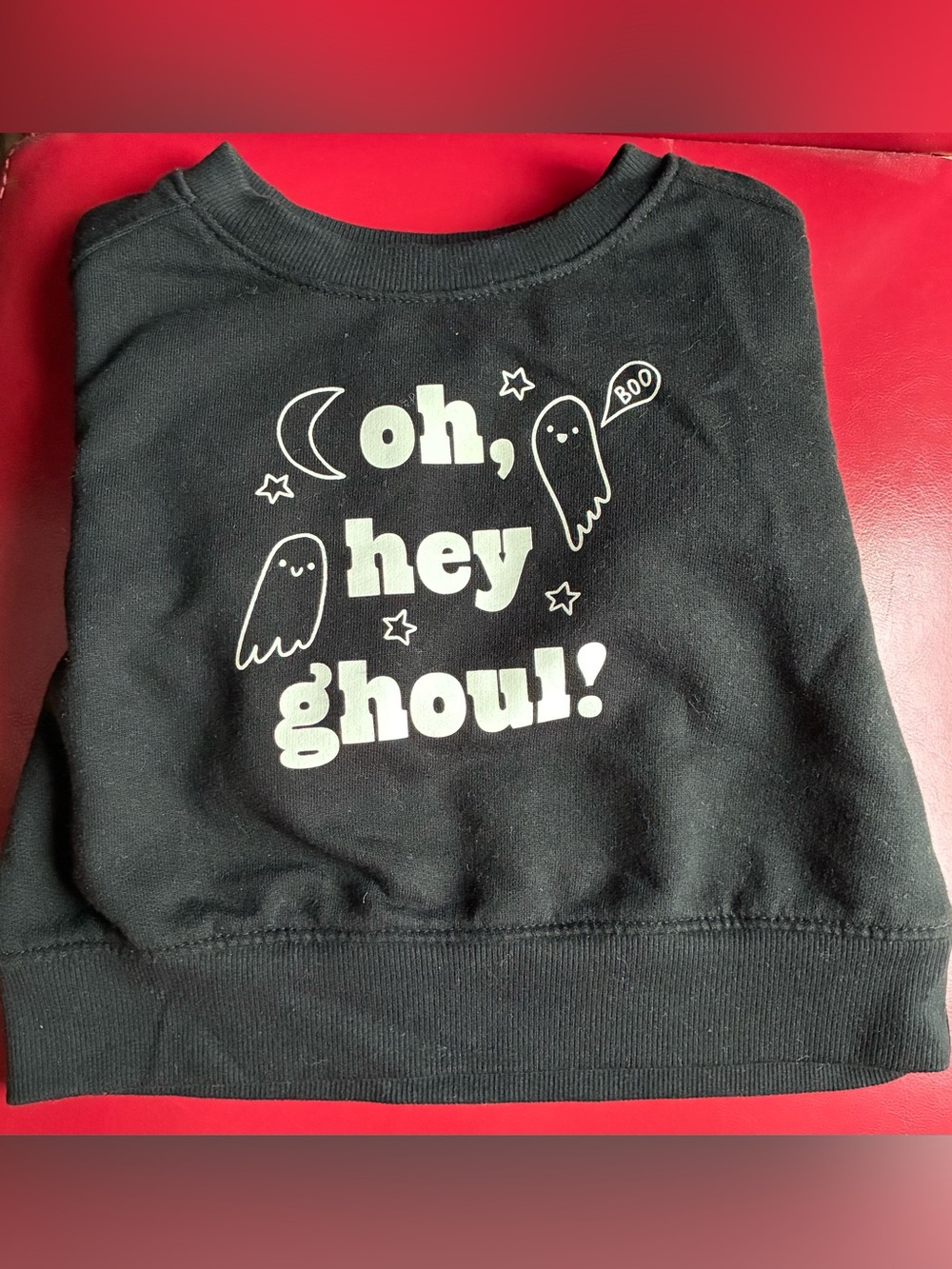Cat & Jack Black 'Oh, Hey Ghoul!' Kids Glow in the Dark Graphic Sweatshirt - Picture 5 of 5